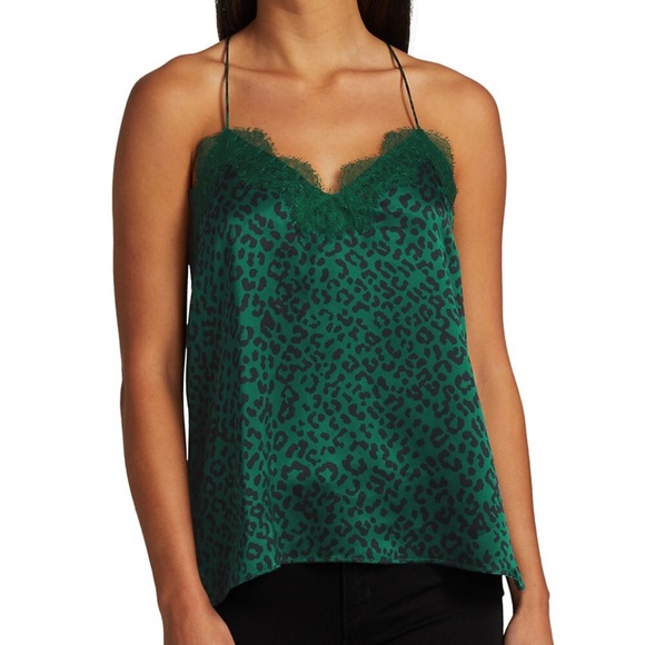 CAMI NYC Racerback Emerald Leopard Camisole - Picture 2 of 11